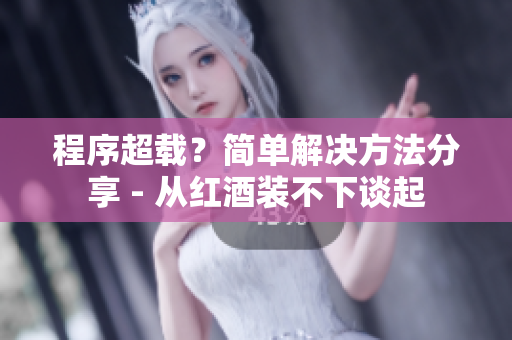 程序超載？簡(jiǎn)單解決方法分享 - 從紅酒裝不下談起