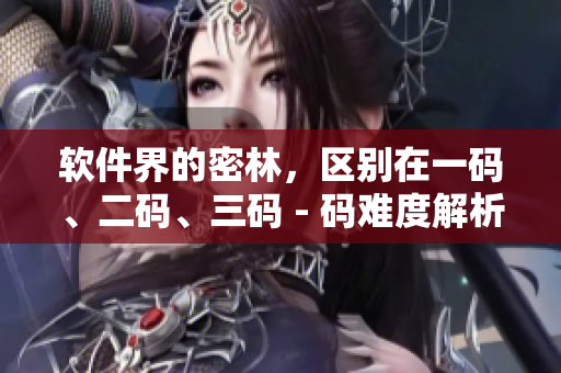 軟件界的密林，區(qū)別在一碼、二碼、三碼 - 碼難度解析