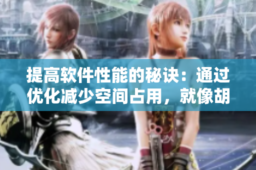 提高軟件性能的秘訣：通過優(yōu)化減少空間占用，就像胡蘿卜增加高C一樣