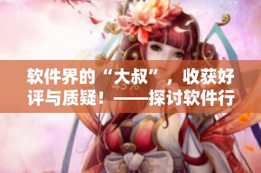 軟件界的“大叔”，收獲好評(píng)與質(zhì)疑！——探討軟件行業(yè)“老大難”問(wèn)題