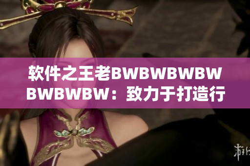 軟件之王老BWBWBWBWBWBWBW：致力于打造行業(yè)領(lǐng)先的創(chuàng)新軟件