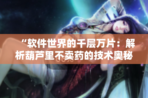 “軟件世界的千層萬片：解析葫蘆里不賣藥的技術奧秘”