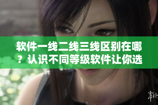 軟件一線二線三線區(qū)別在哪？認識不同等級軟件讓你選擇更好的產(chǎn)品