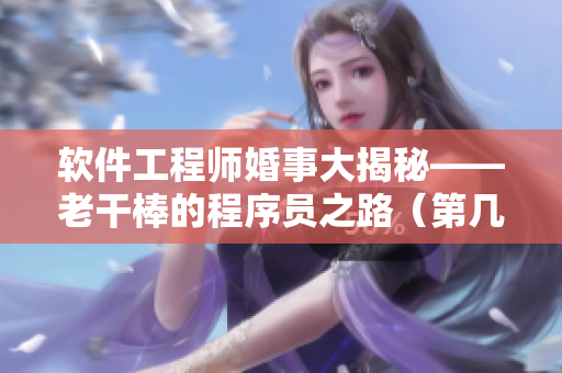 軟件工程師婚事大揭秘——老干棒的程序員之路（第幾集）