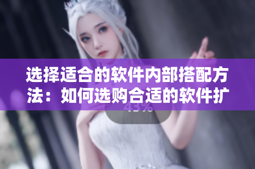 選擇適合的軟件內(nèi)部搭配方法：如何選購合適的軟件擴展程序？