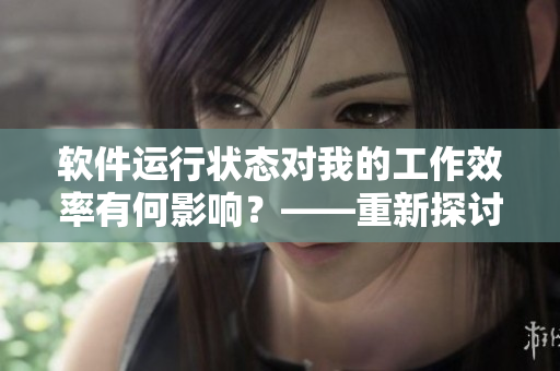 軟件運(yùn)行狀態(tài)對我的工作效率有何影響？——重新探討軟件的重要性