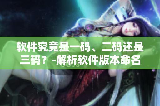 軟件究竟是一碼、二碼還是三碼？-解析軟件版本命名規(guī)則