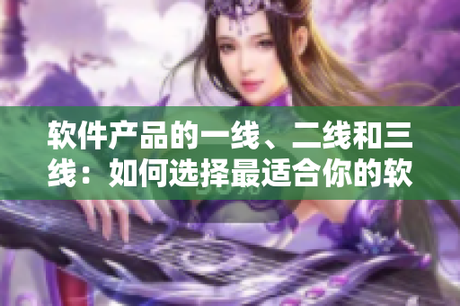 軟件產(chǎn)品的一線、二線和三線：如何選擇最適合你的軟件？