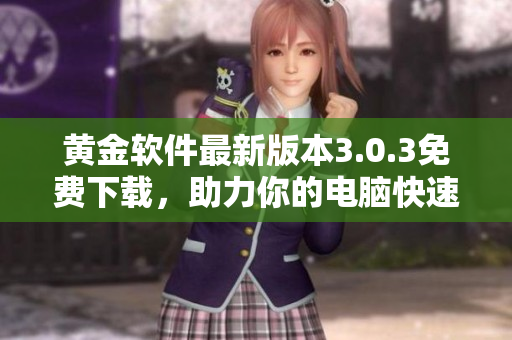 黃金軟件最新版本3.0.3免費下載，助力你的電腦快速運行！