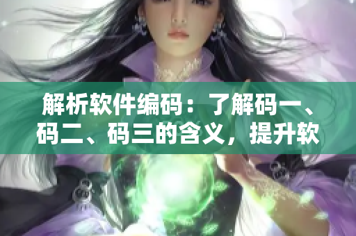 解析軟件編碼：了解碼一、碼二、碼三的含義，提升軟件編寫技能