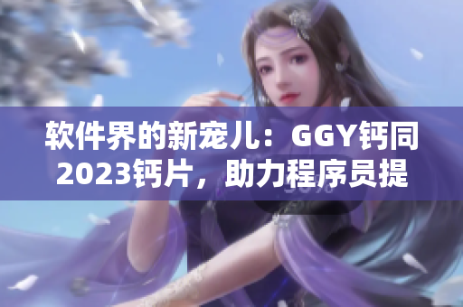 軟件界的新寵兒：GGY鈣同2023鈣片，助力程序員提升生產(chǎn)力