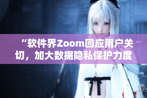 “軟件界Zoom回應(yīng)用戶關(guān)切，加大數(shù)據(jù)隱私保護力度”