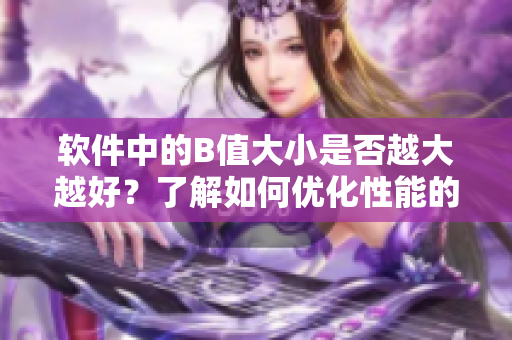軟件中的B值大小是否越大越好？了解如何優(yōu)化性能的幾個(gè)技巧
