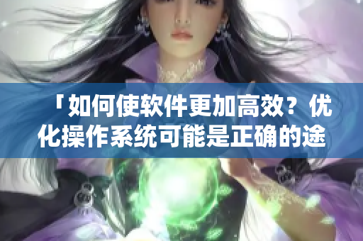 「如何使軟件更加高效？?jī)?yōu)化操作系統(tǒng)可能是正確的途徑」