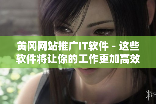黃岡網(wǎng)站推廣IT軟件 - 這些軟件將讓你的工作更加高效！