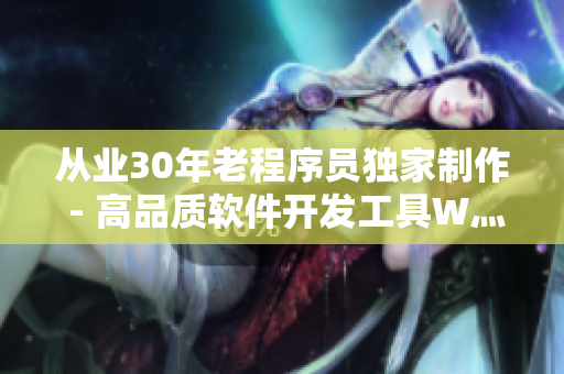 從業(yè)30年老程序員獨家制作 - 高品質(zhì)軟件開發(fā)工具W灬源碼