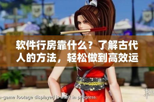 軟件行房靠什么？了解古代人的方法，輕松做到高效運作！