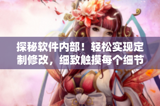 探秘軟件內(nèi)部！輕松實現(xiàn)定制修改，細(xì)致觸摸每個細(xì)節(jié)
