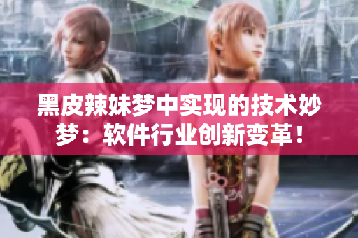 黑皮辣妹夢中實現(xiàn)的技術妙夢：軟件行業(yè)創(chuàng)新變革！