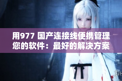 用977 國產連接線便攜管理您的軟件：最好的解決方案
