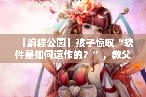 【編程公園】孩子驚嘆“軟件是如何運作的？”，教父級編程達人細(xì)致解說