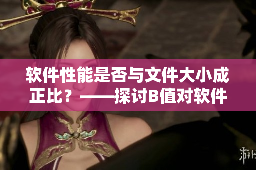軟件性能是否與文件大小成正比？——探討B(tài)值對軟件性能的影響