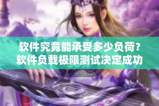 軟件究竟能承受多少負(fù)荷？軟件負(fù)載極限測(cè)試決定成功與否