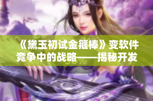 《黛玉初試金箍棒》變軟件競(jìng)爭(zhēng)中的戰(zhàn)略——揭秘開(kāi)發(fā)團(tuán)隊(duì)的核心保障！