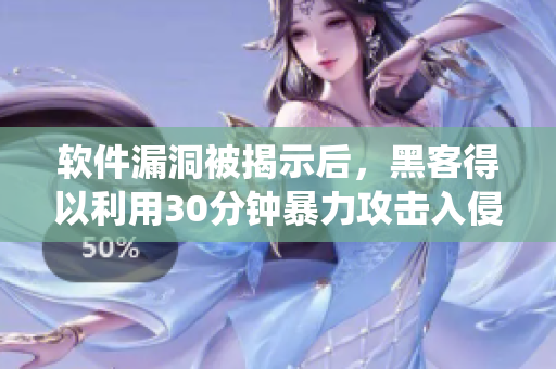 軟件漏洞被揭示后，黑客得以利用30分鐘暴力攻擊入侵 系統(tǒng)