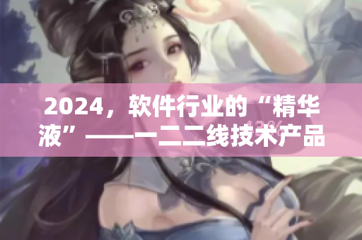 2024，軟件行業(yè)的“精華液”——一二二線技術(shù)產(chǎn)品濃縮版
