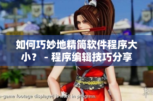 如何巧妙地精簡(jiǎn)軟件程序大??？ - 程序編輯技巧分享