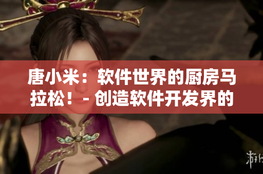 唐小米：軟件世界的廚房馬拉松！- 創(chuàng)造軟件開發(fā)界的創(chuàng)新風(fēng)潮