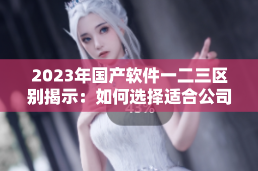 2023年國產(chǎn)軟件一二三區(qū)別揭示：如何選擇適合公司的優(yōu)秀軟件？