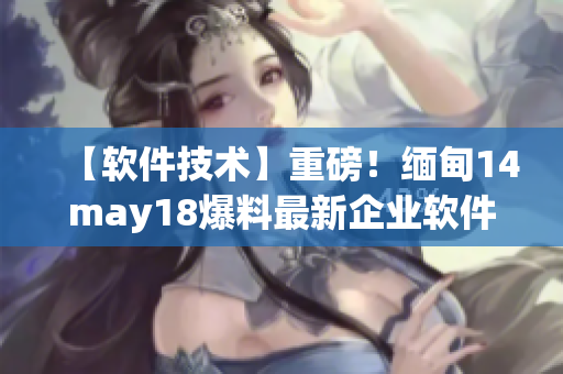 【軟件技術(shù)】重磅！緬甸14may18爆料最新企業(yè)軟件解決方案！