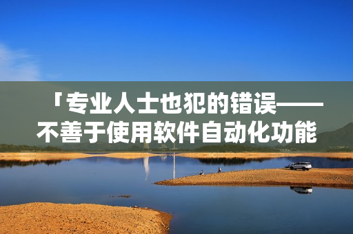 「專業(yè)人士也犯的錯誤——不善于使用軟件自動化功能」