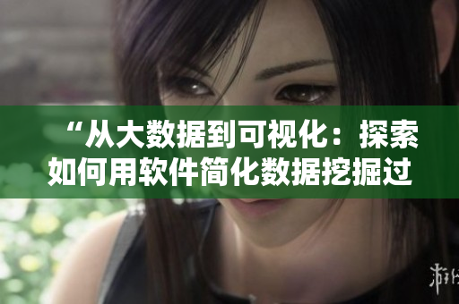 “從大數(shù)據(jù)到可視化：探索如何用軟件簡化數(shù)據(jù)挖掘過程”