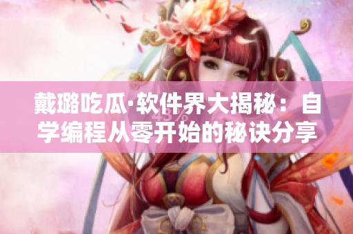 戴璐吃瓜·軟件界大揭秘：自學(xué)編程從零開始的秘訣分享