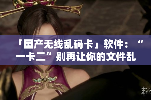 「國(guó)產(chǎn)無(wú)線亂碼卡」軟件：“一卡二”別再讓你的文件亂碼了！