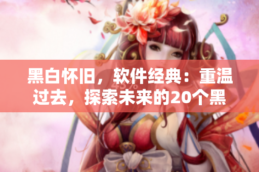 黑白懷舊，軟件經(jīng)典：重溫過去，探索未來的20個黑白軟件MV