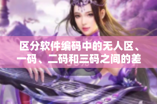 區(qū)分軟件編碼中的無人區(qū)、一碼、二碼和三碼之間的差異