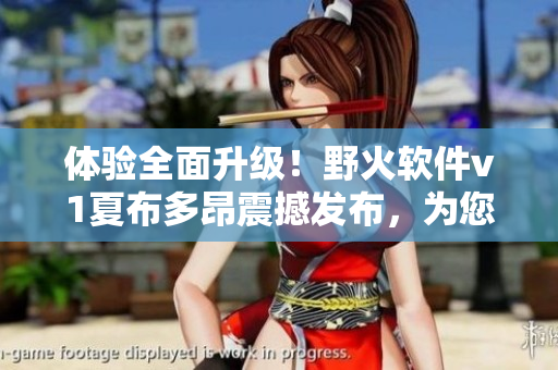 體驗(yàn)全面升級！野火軟件v1夏布多昂震撼發(fā)布，為您帶來無限可能