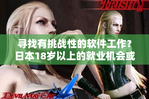尋找有挑戰(zhàn)性的軟件工作？日本18歲以上的就業(yè)機(jī)會或值得一試