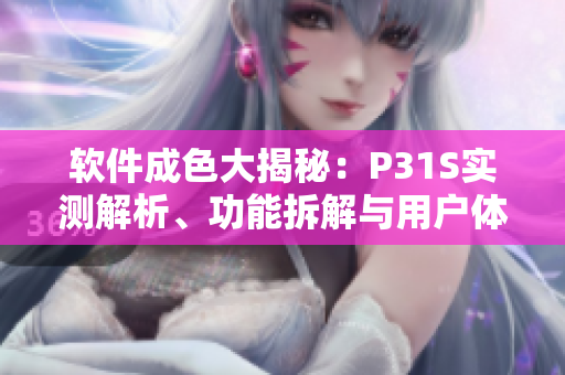 軟件成色大揭秘：P31S實測解析、功能拆解與用戶體驗評估