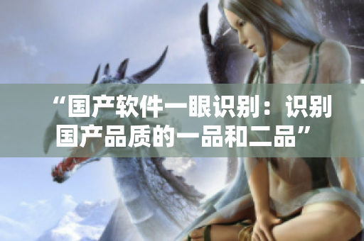 “國(guó)產(chǎn)軟件一眼識(shí)別：識(shí)別國(guó)產(chǎn)品質(zhì)的一品和二品”