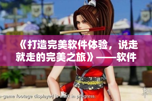 《打造完美軟件體驗，說走就走的完美之旅》——軟件要做到什么程度？