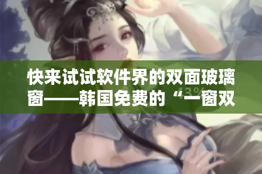 快來試試軟件界的雙面玻璃窗——韓國免費的“一窗雙面”軟件