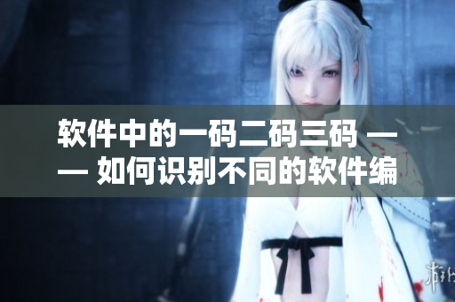 軟件中的一碼二碼三碼 —— 如何識別不同的軟件編碼？