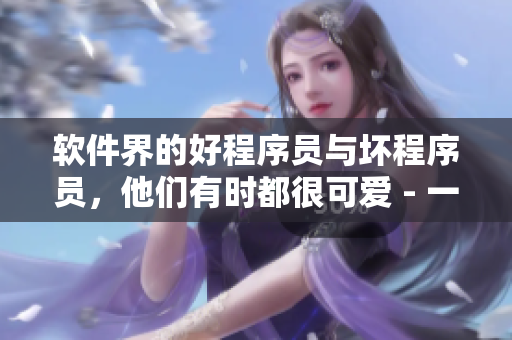 軟件界的好程序員與壞程序員，他們有時都很可愛 - 一首新歌的歌詞