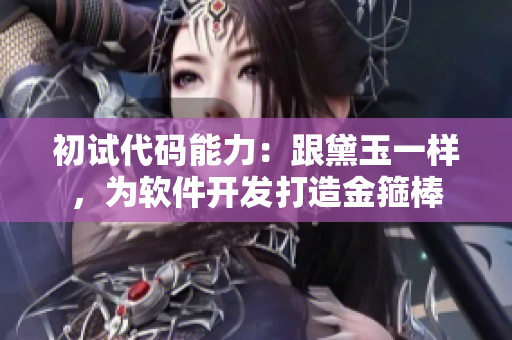 初試代碼能力：跟黛玉一樣，為軟件開發(fā)打造金箍棒