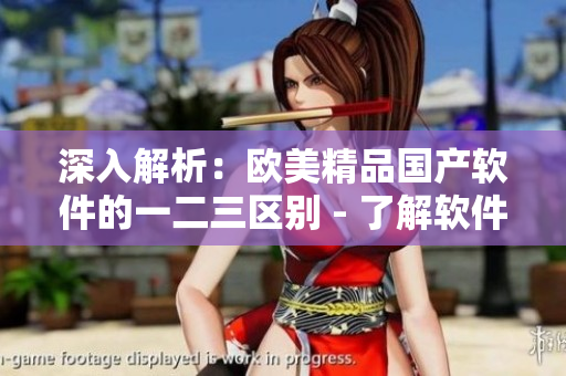 深入解析：歐美精品國產(chǎn)軟件的一二三區(qū)別 - 了解軟件行業(yè)前沿信息